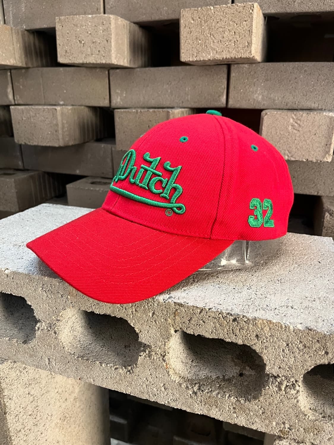 본 더치 그린 로고 레드 캡 상품이미지3