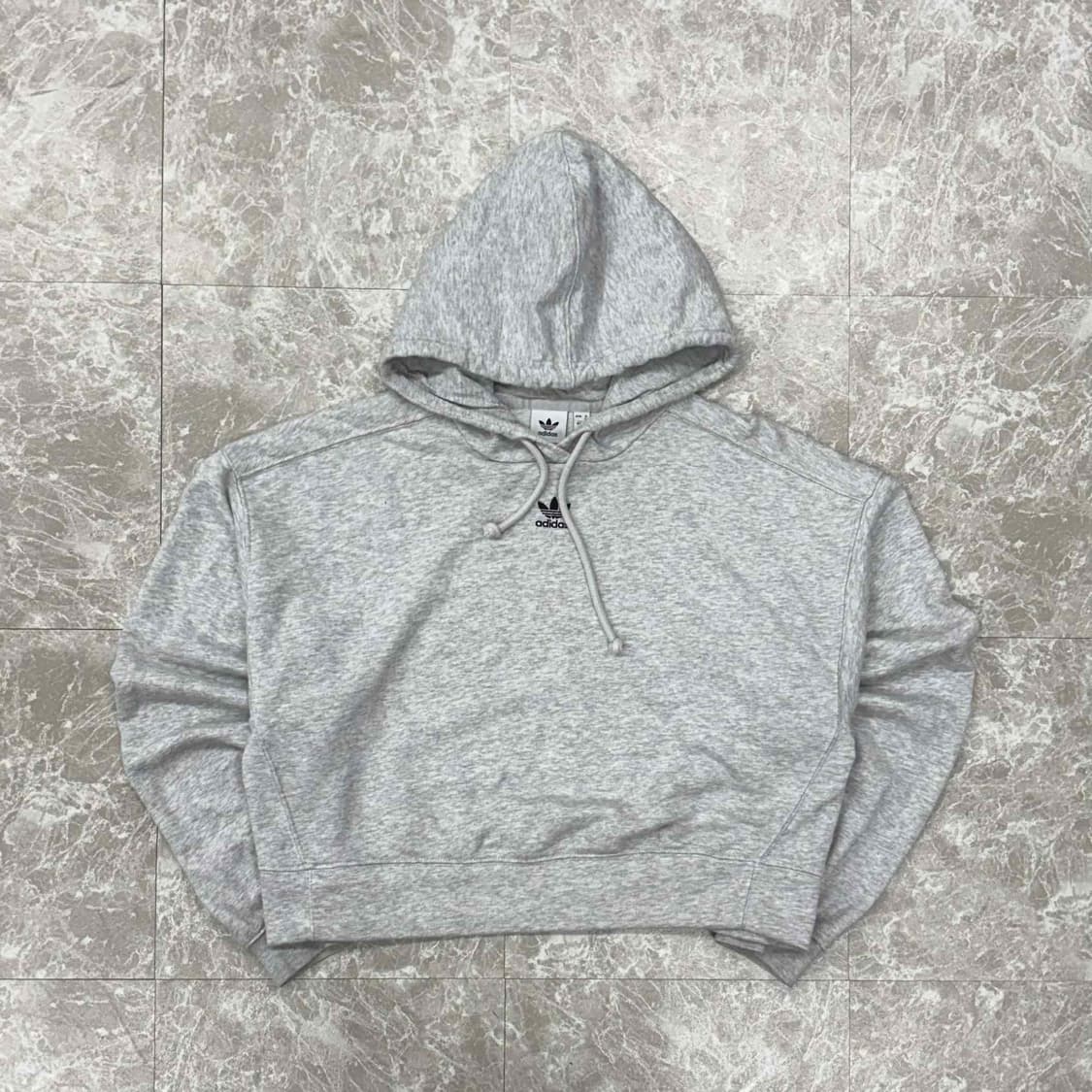 아디다스 연그레이 세미크롭 걸즈 스웨트셔츠 후드티(S) 상품이미지1