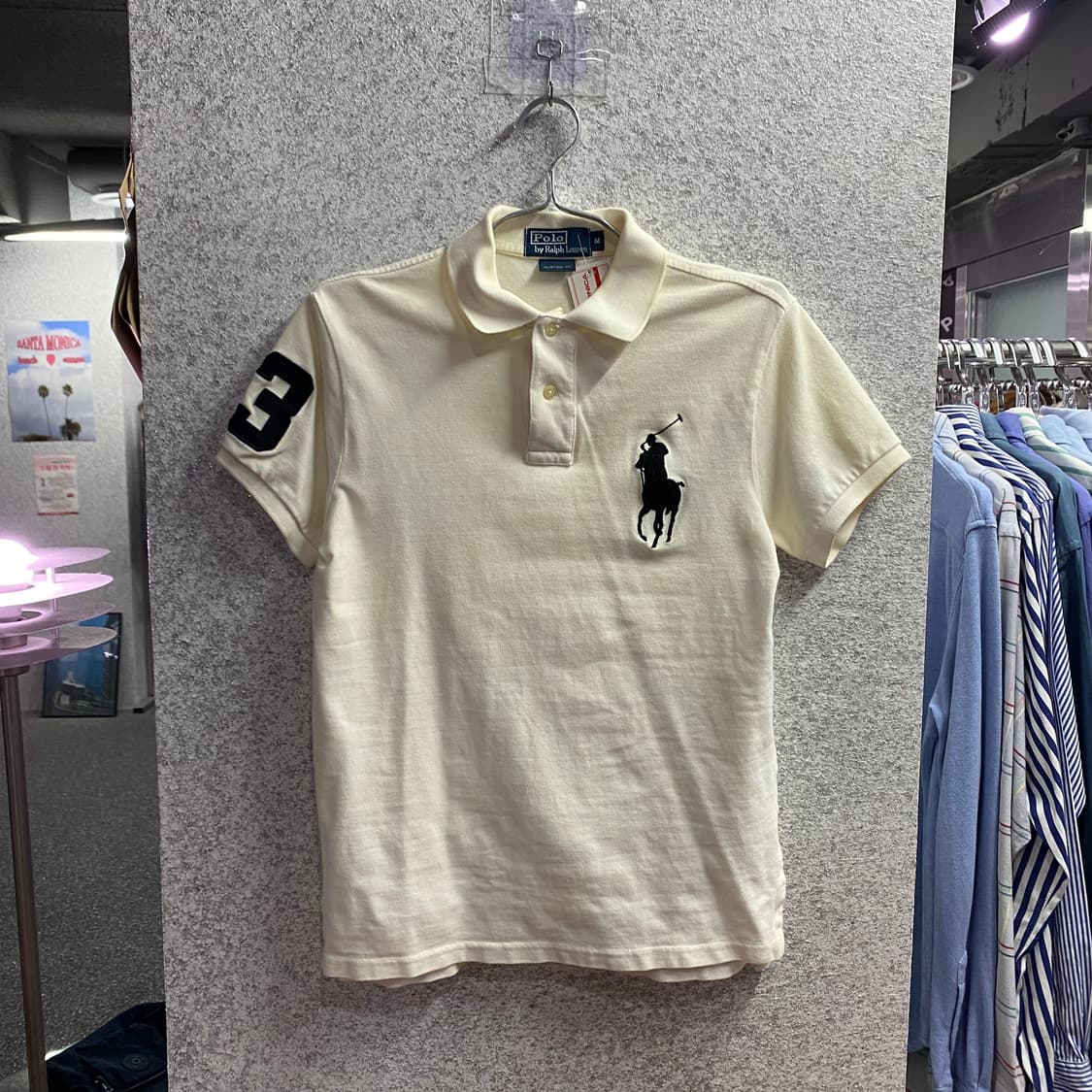 폴로랄프로렌 빅포니 넘버 3 패치 커스텀핏 카라넥티 B4531 상품이미지2