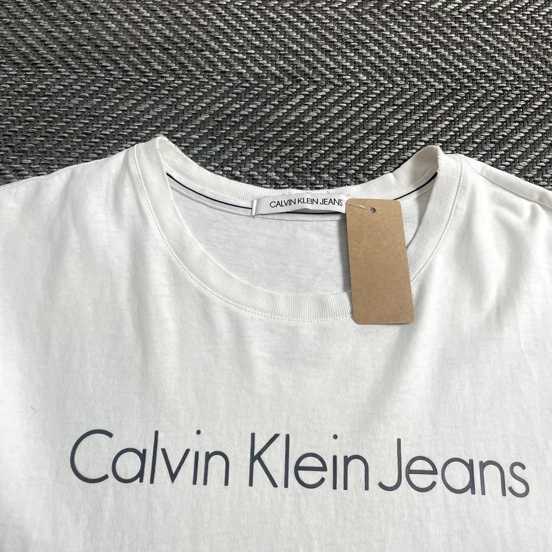 캘빈클라인 스펠아웃 화이트 반팔 티셔츠y 4658 상품이미지5