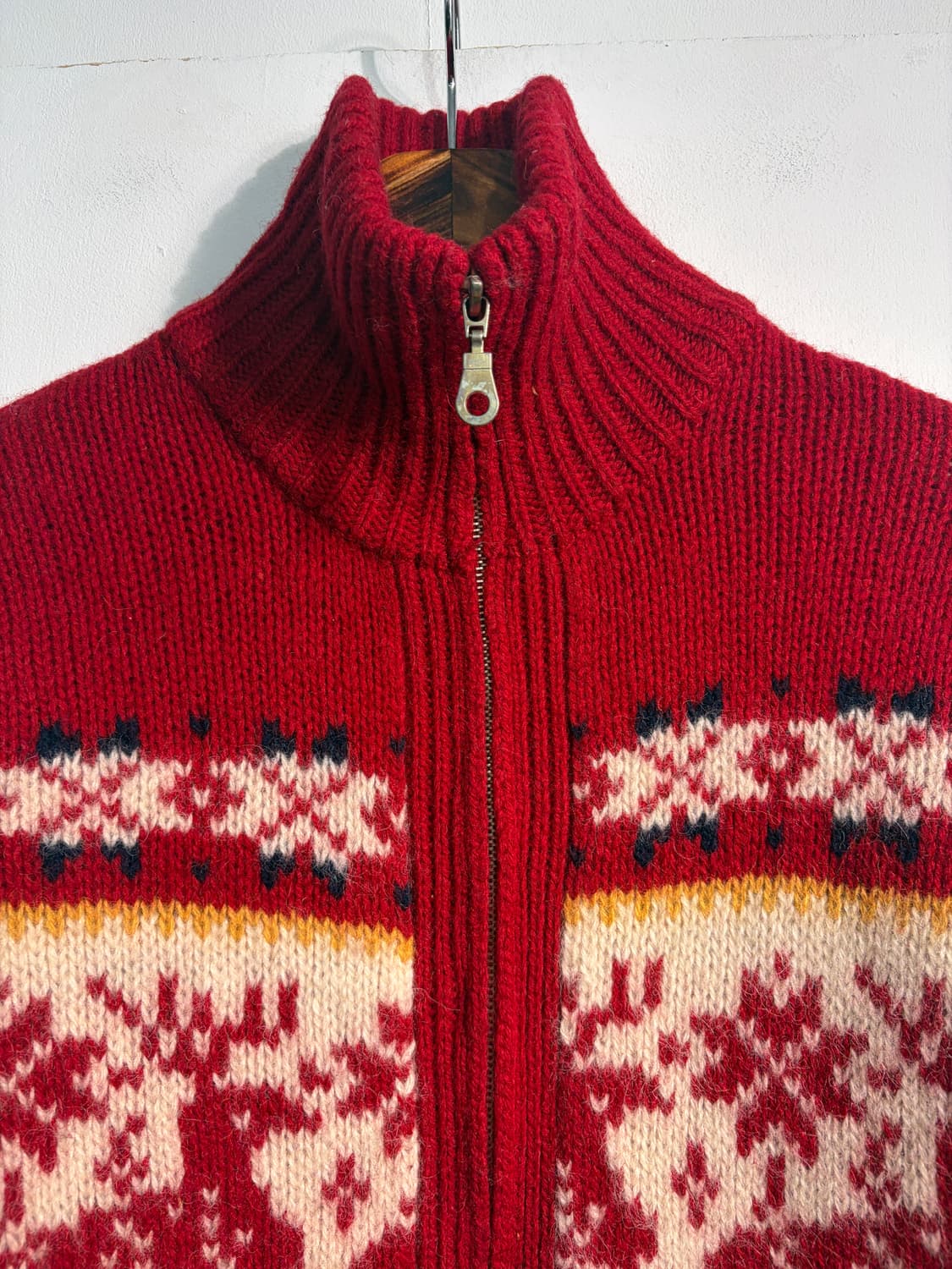 Wool 100% 노르딕 니트 집업 s 울 100%  상품이미지6