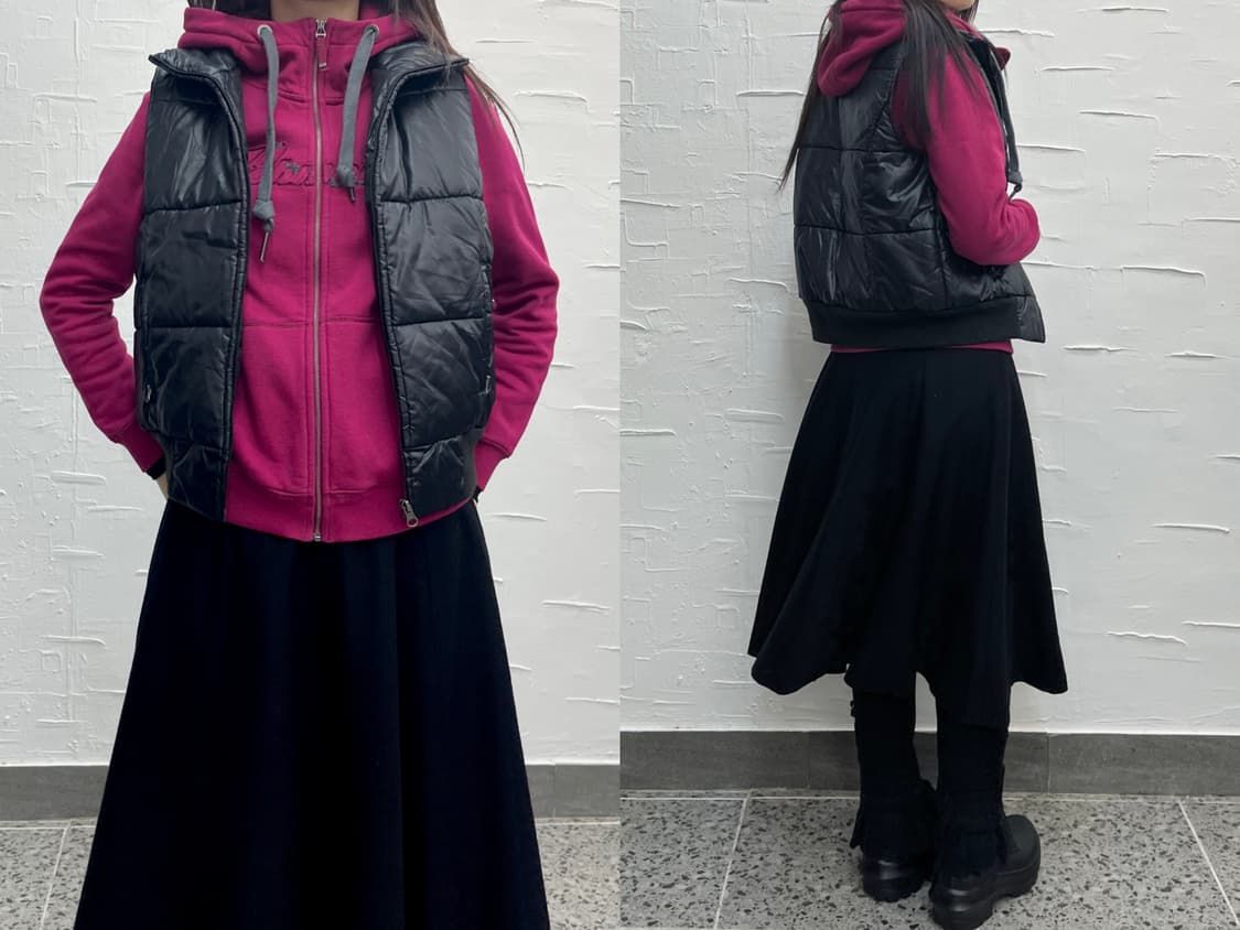 black quilted vest 상품이미지2