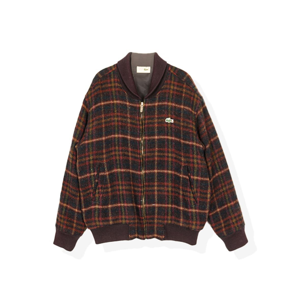 라코스테 90s 플래드 체크 울 블루종 (M) 상품이미지1