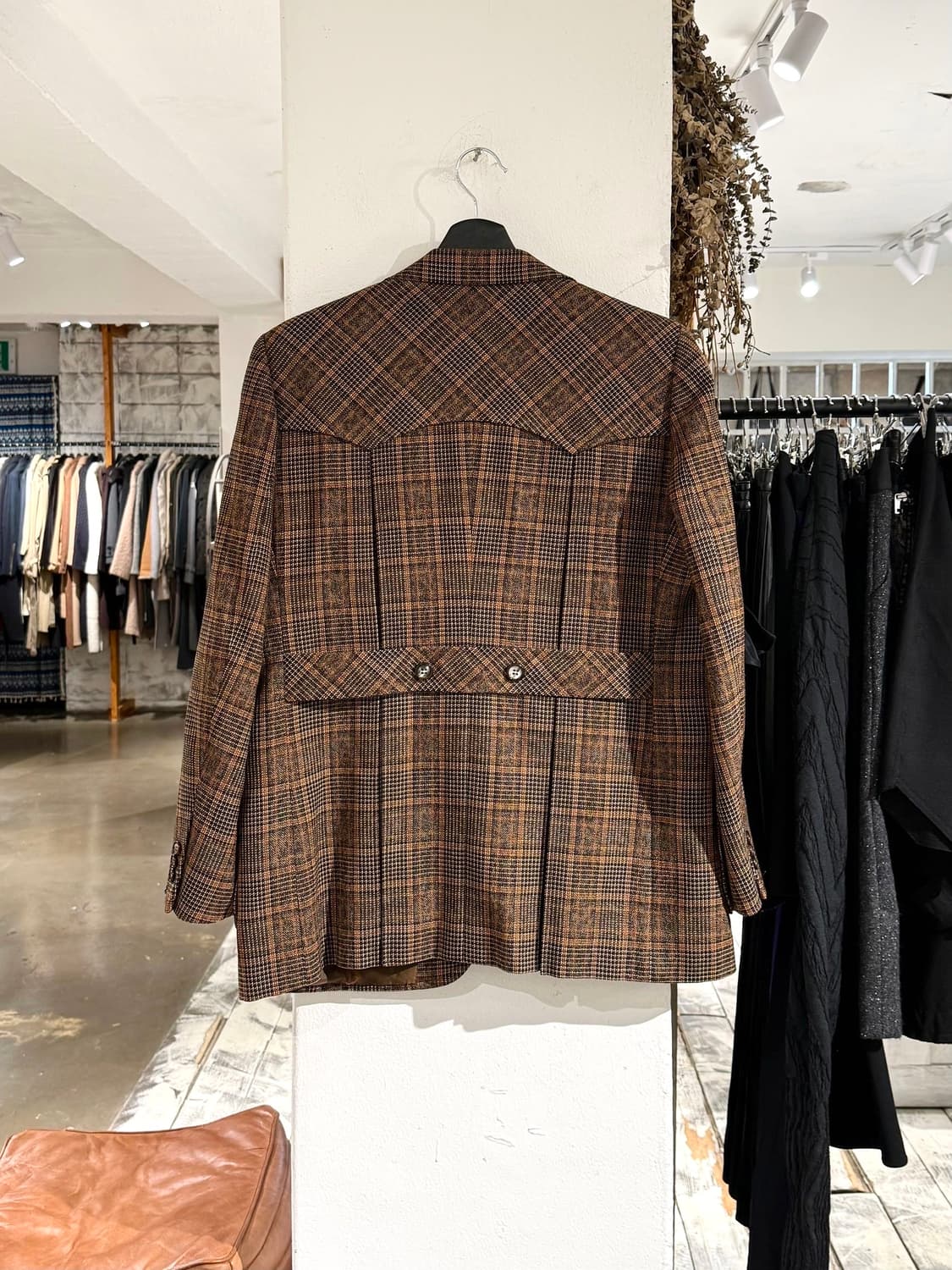 랑방 브라운 체크 울 블레이저 자켓 상품이미지6