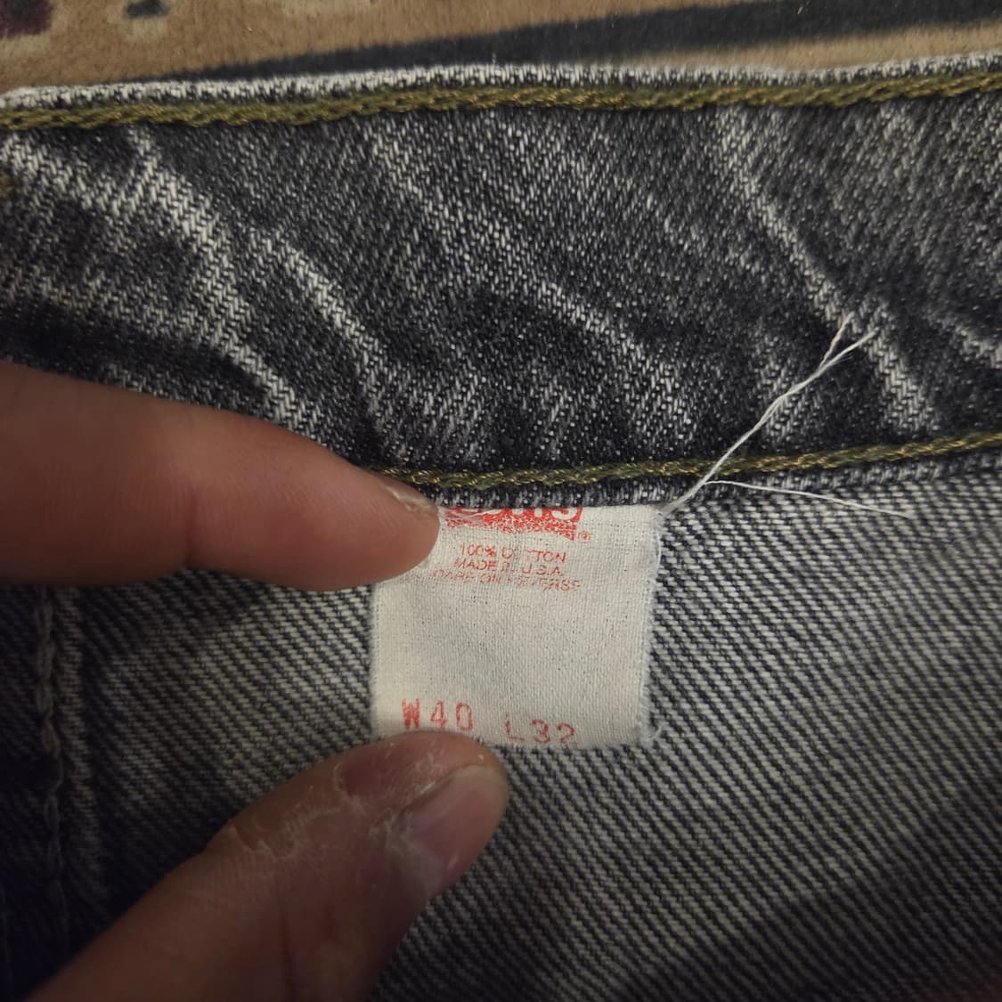 90s 리바이스 517 흑청 오렌지탭 40사이즈 상품이미지3