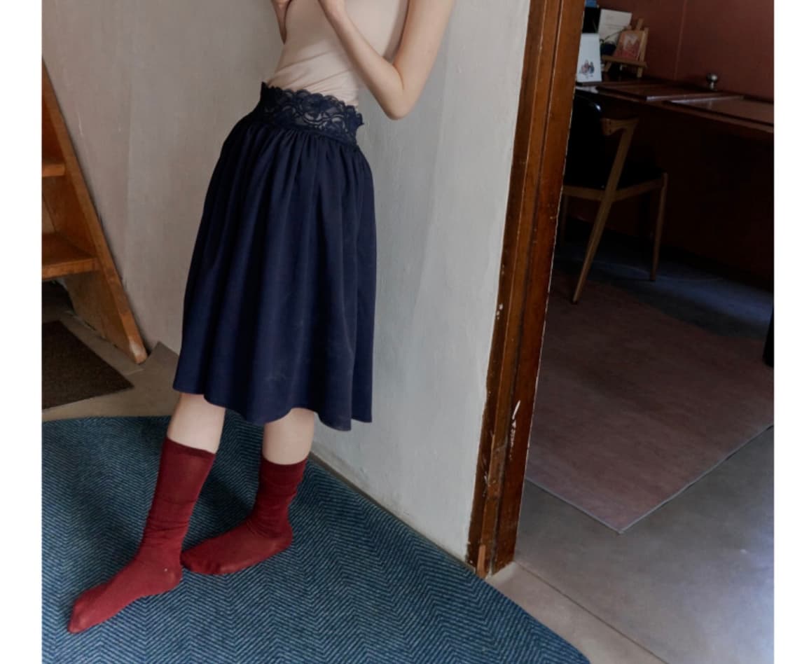 베이비랩 POWDER SKIRT IN NAVY 상품이미지3