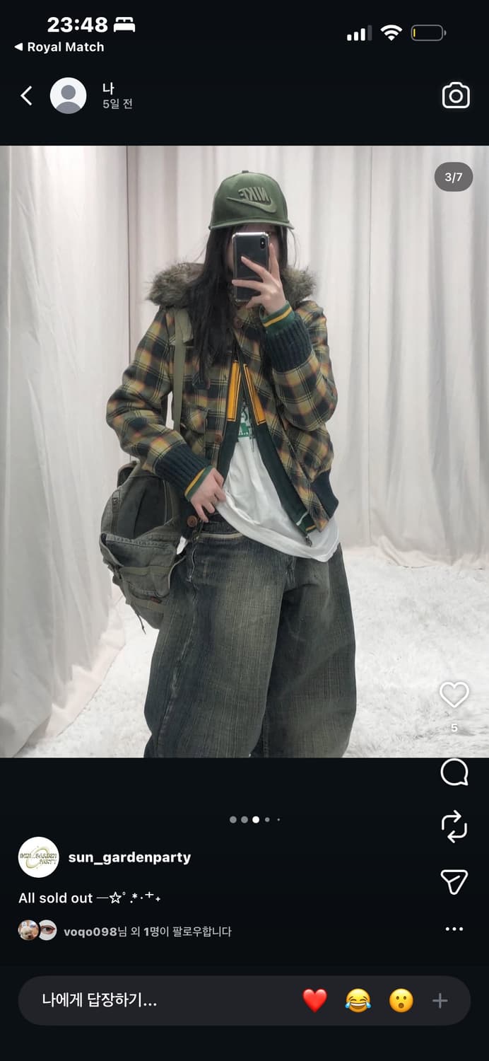 스포티 코디 판매합니다! 선가든파티 미라이클립 큐빈티지 코코모리 상품이미지3