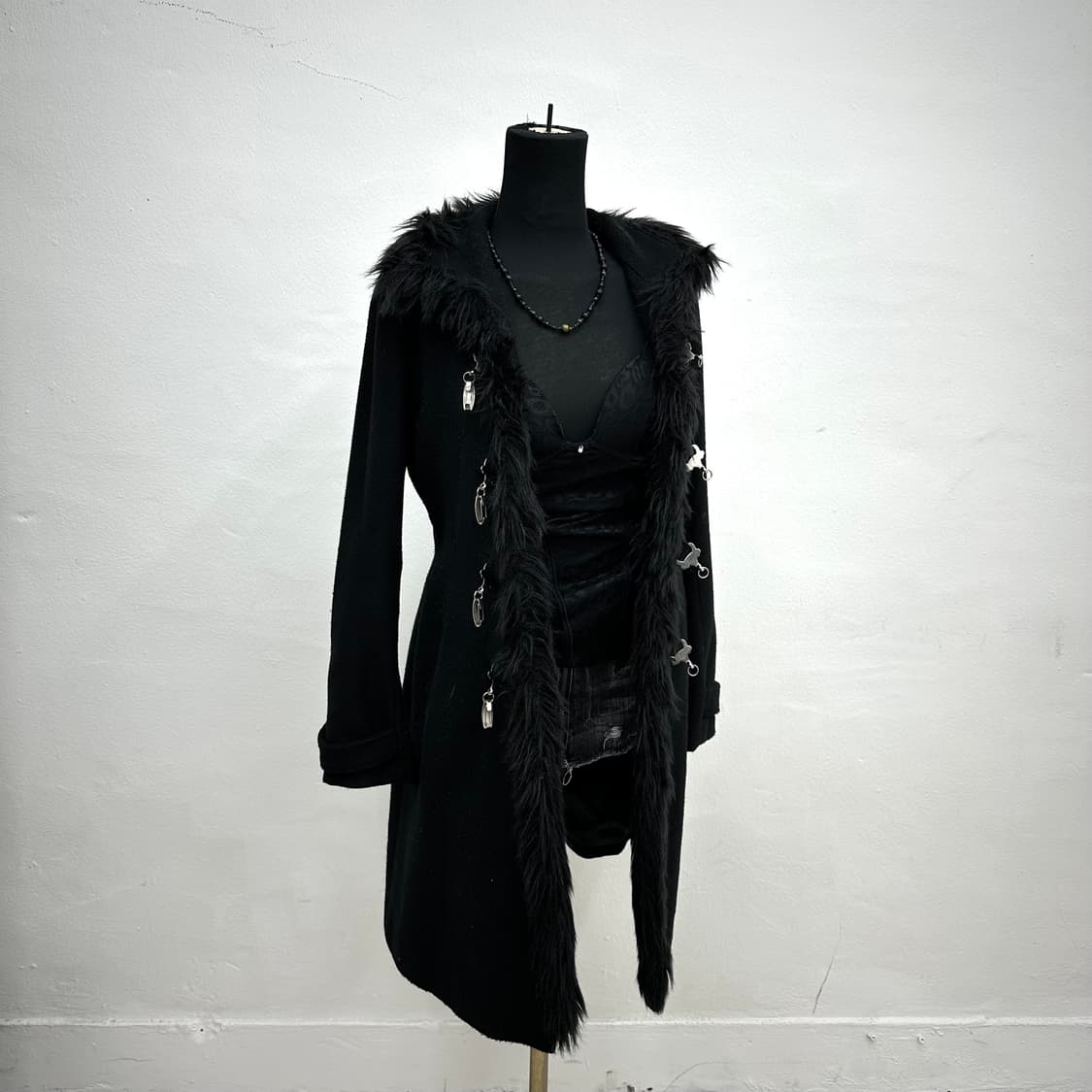 Buckle detail fur jacket 상품이미지1