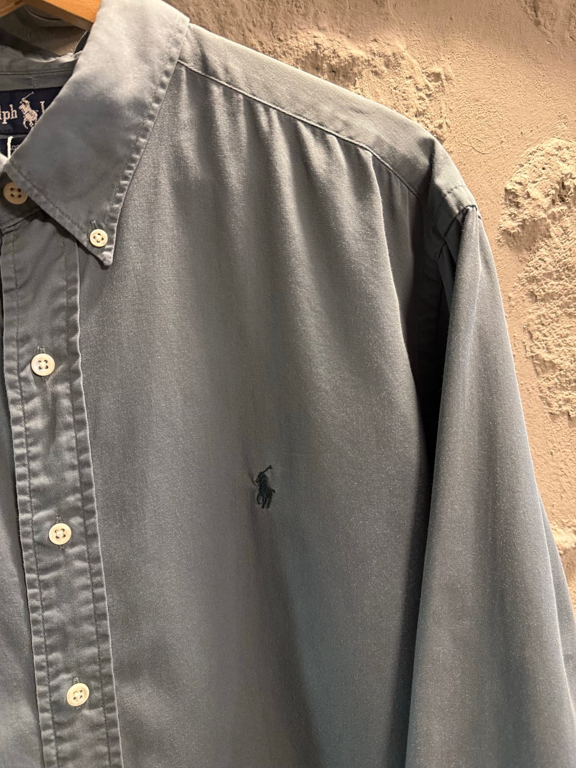 100 폴로 랄프로렌 POLO 클래식 버튼다운 셔츠 스틸블루 상품이미지3