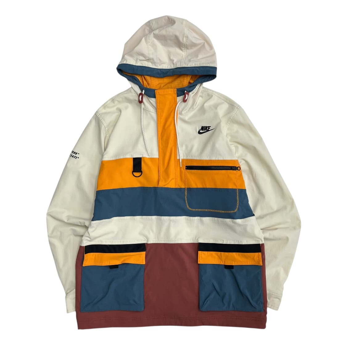 나이키 멀티배색 베이지 후드 바람막이 L 상품이미지4