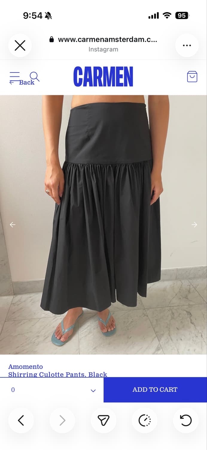아모멘토 shirring culotte pants 1사이즈  상품이미지1