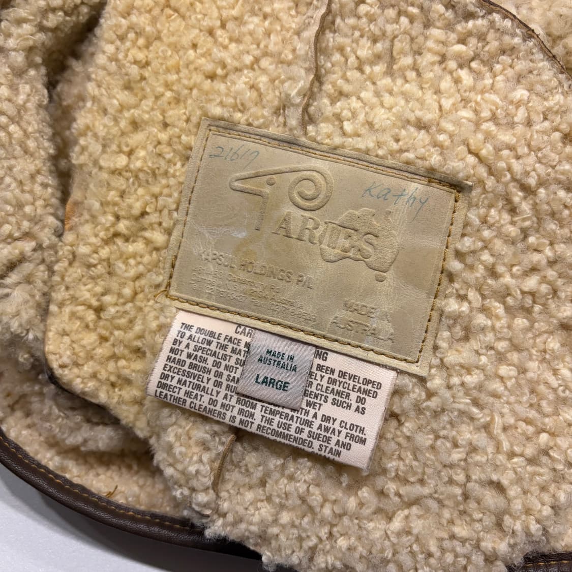 [L] ARIES SLINK SKIN 양가죽 레더 자켓 브라운 D97 상품이미지7