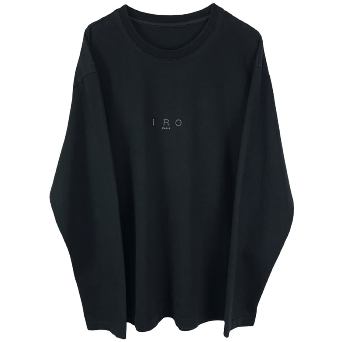 [이로 ]로고 패치 오버사이즈 롱슬리브 긴팔티 블랙 M19110 상품이미지2