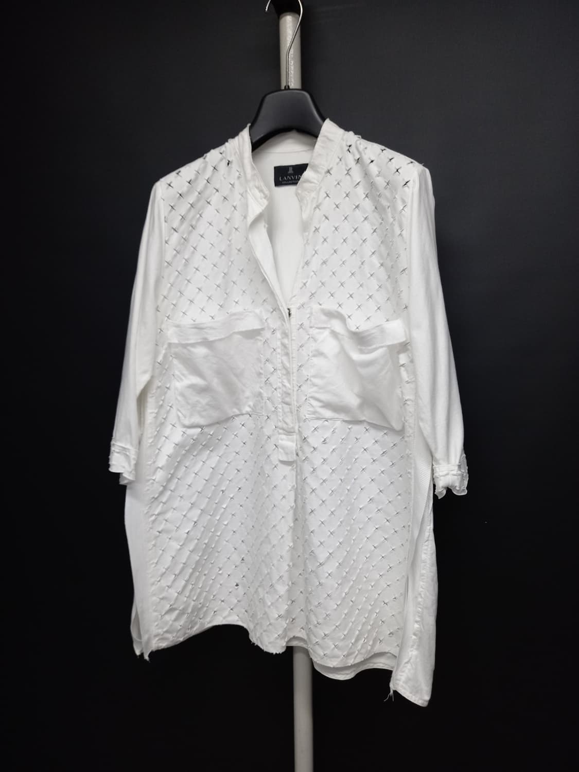 랑방 춘하추 펀칭아일렛 7부 블라우스 44-66 상품이미지3