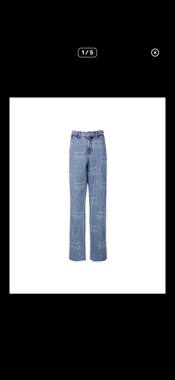 메종마레x사키 레터링 와이드 데님 상품이미지1