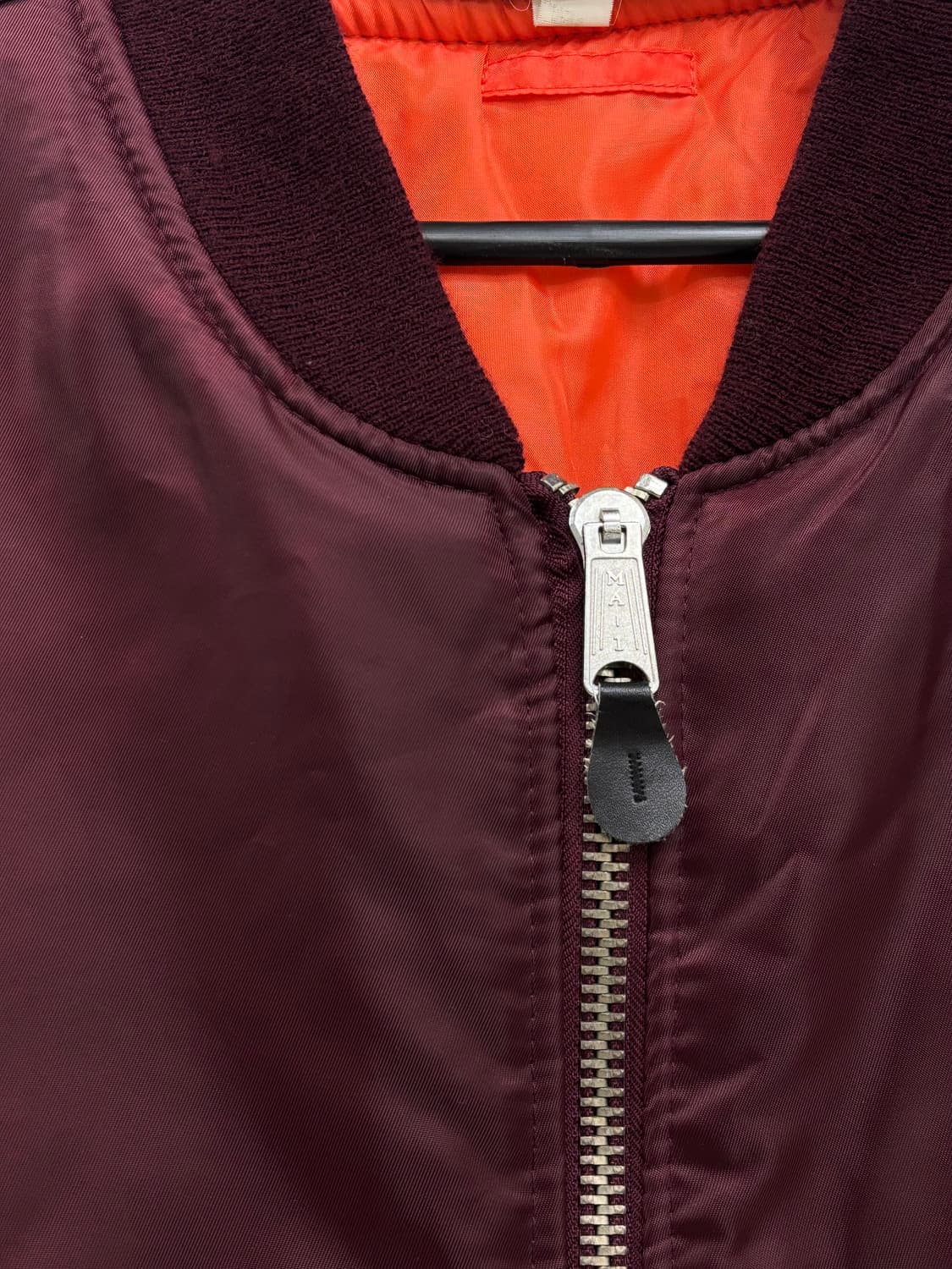 빈티지 버건디 MA-1 블루종 봄버 자켓 상품이미지7