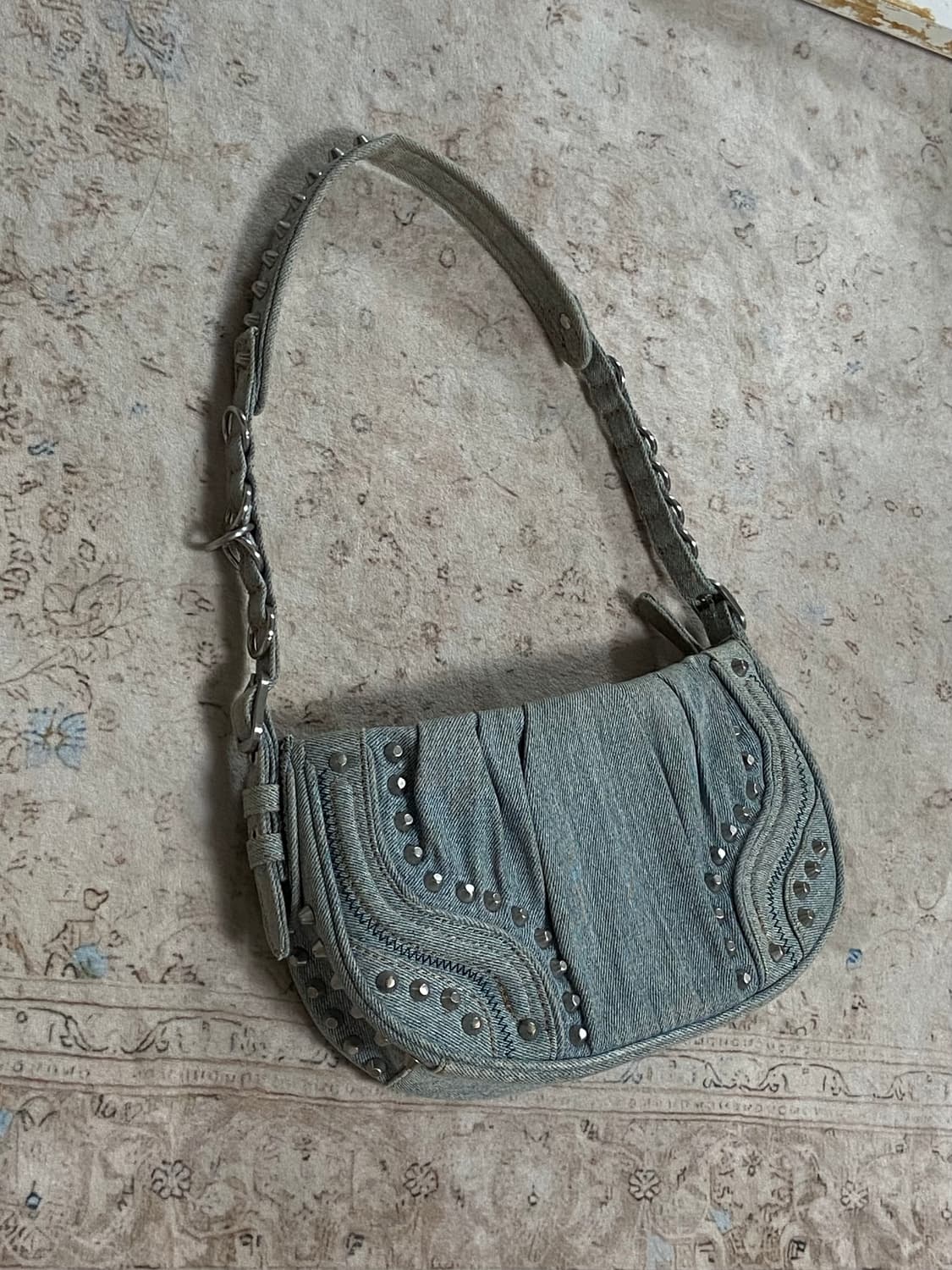 Zara stud denim bag 상품이미지2