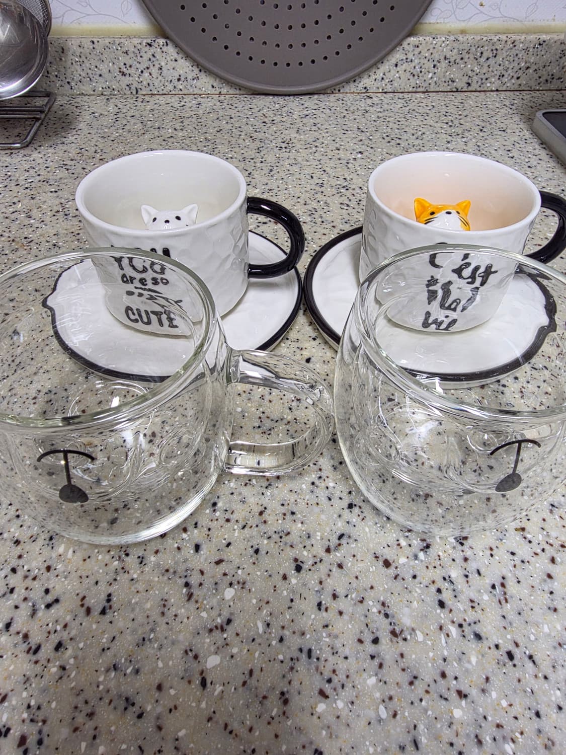 고양이 곰돌이 머그잔 상품이미지2