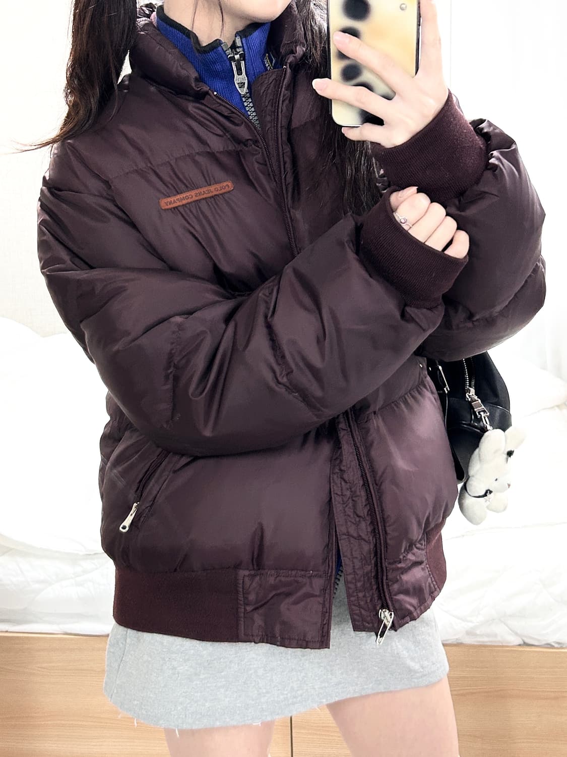폴로 진스 버건디 덕다운 패딩 상품이미지3