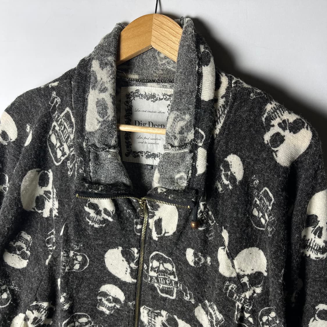 [DIG DEEP] 디그딥 스컬 니트 집업가디건 상품이미지3