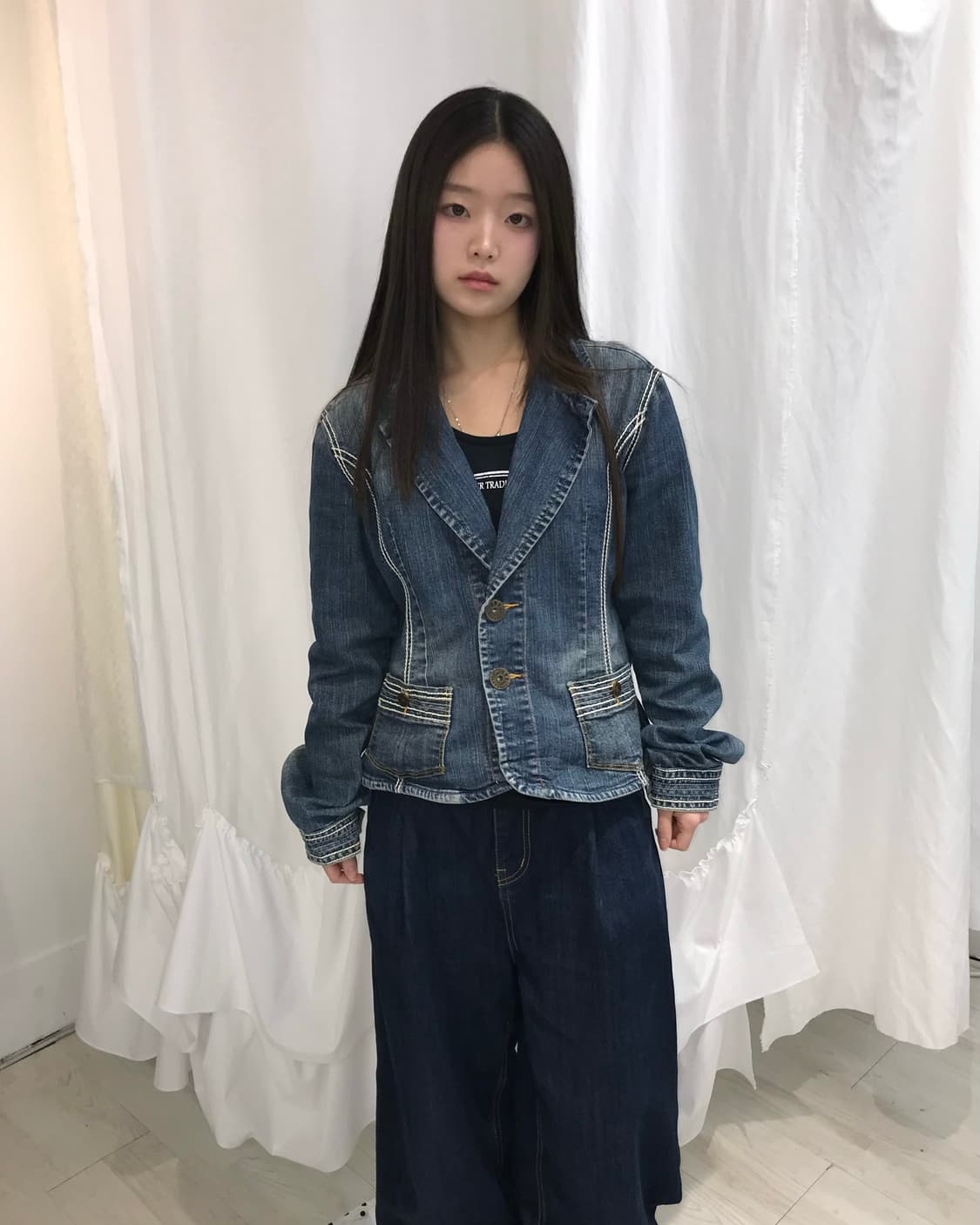 스티치 데님 자켓  상품이미지4
