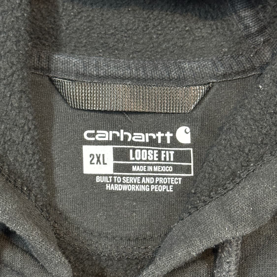 XXL) 칼하트 미드웨이트 루즈핏 후드집업 블랙 상품이미지7