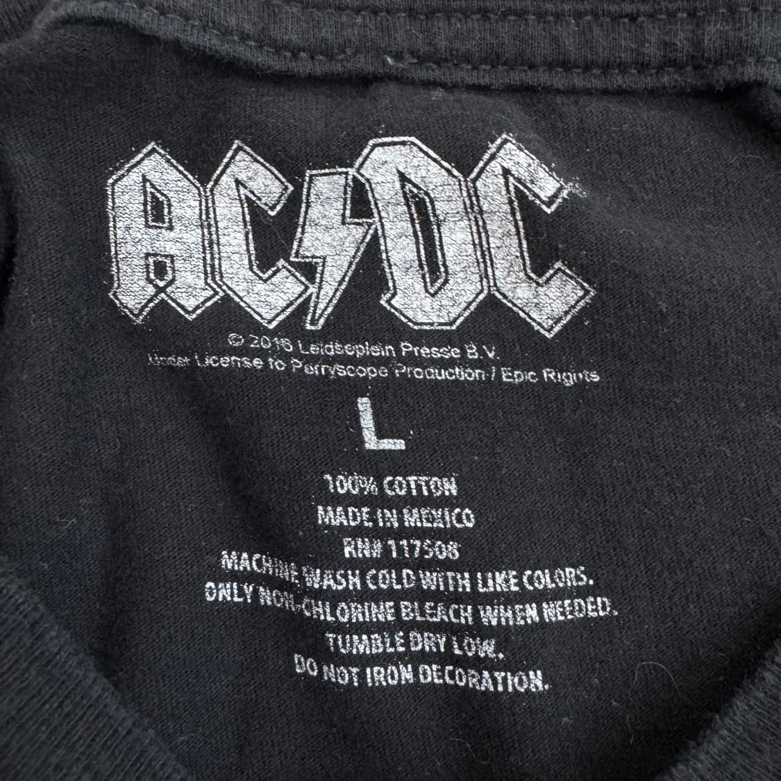 ACDC 빈티지 밴드티 락티 반팔 티셔츠 블랙 상품이미지4