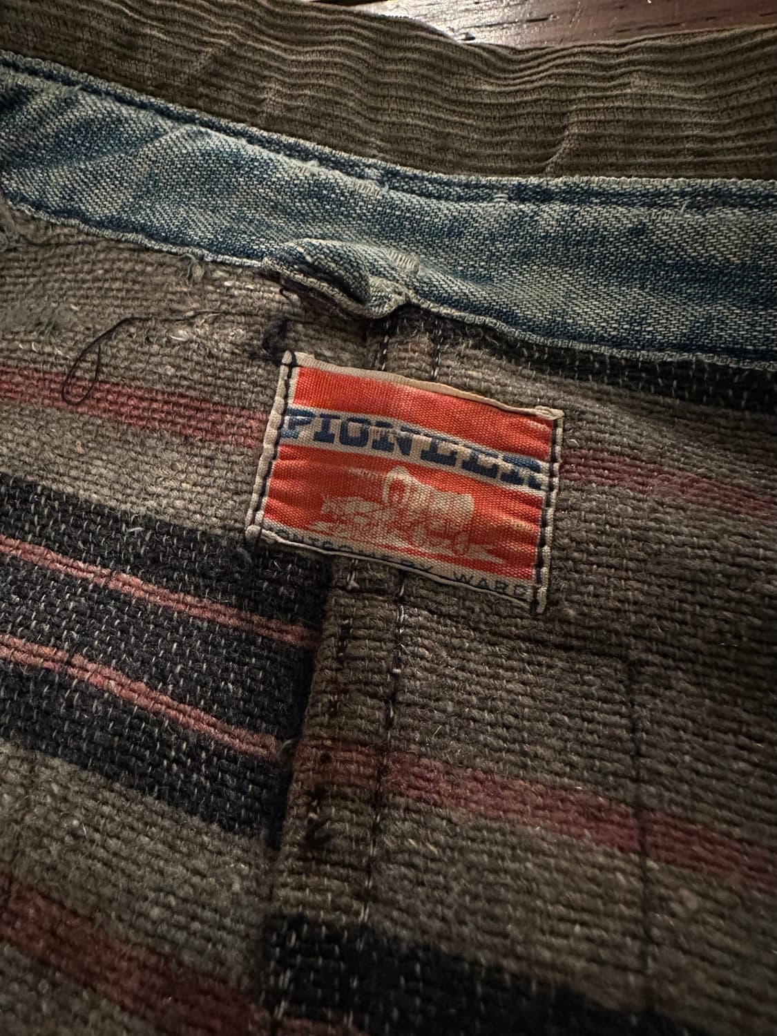 50s USA 빈티지 몽고메리워드 Pioneer 데님 초어 자켓 상품이미지8