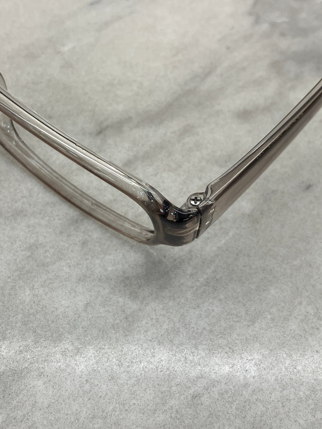 폴리 스위스 Poly swiss 브라운 클리어 스퀘어 뿔테 안경 상품이미지2