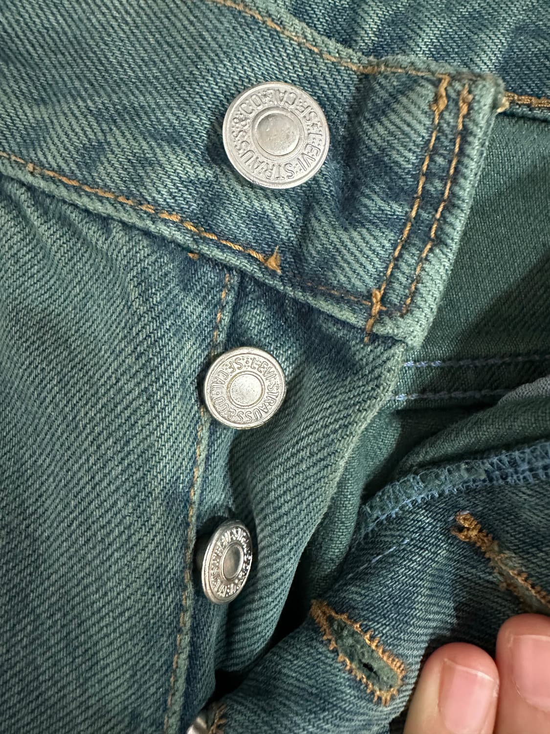 90s USA Levis 리바이스 501 컬러데님 실측27-28 상품이미지6