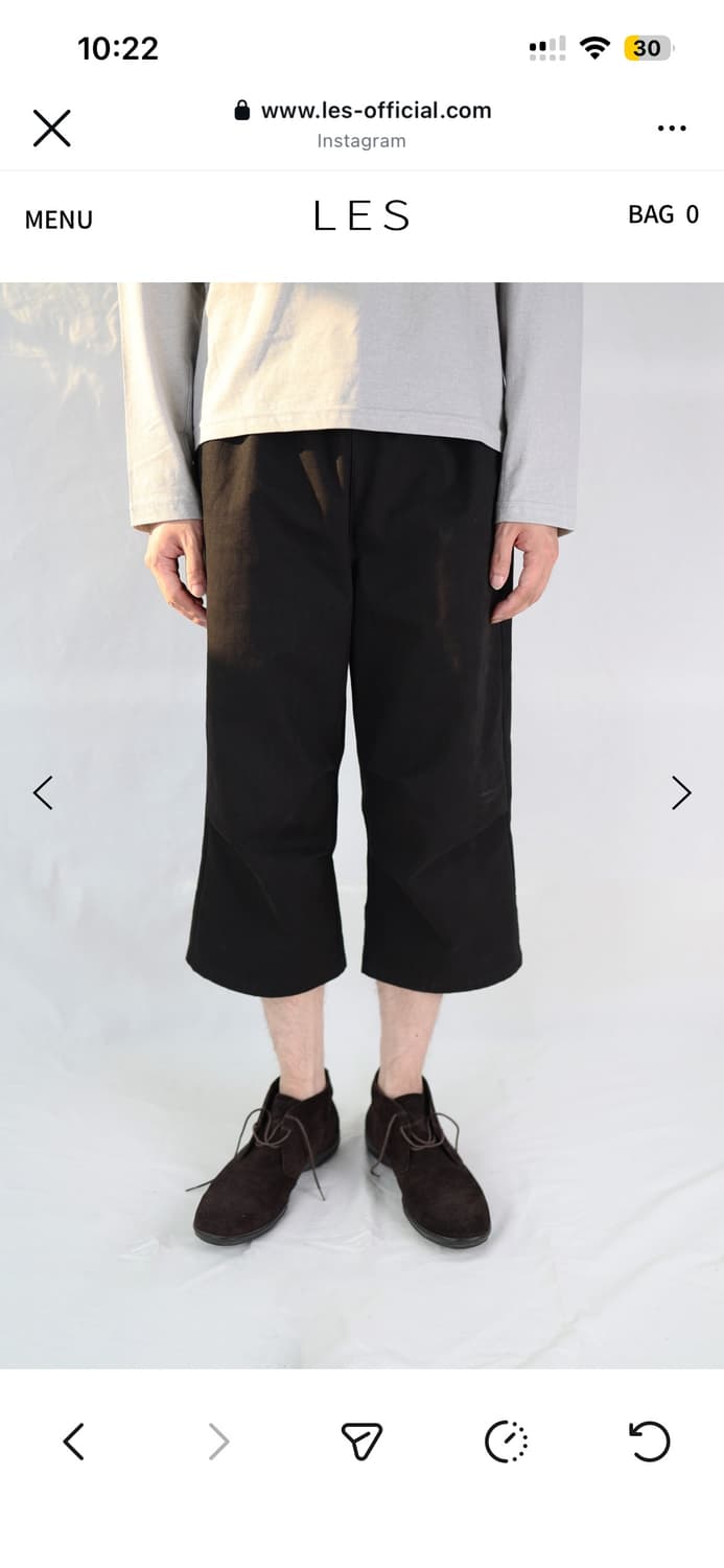 Les Ease capri pants (black) 상품이미지1