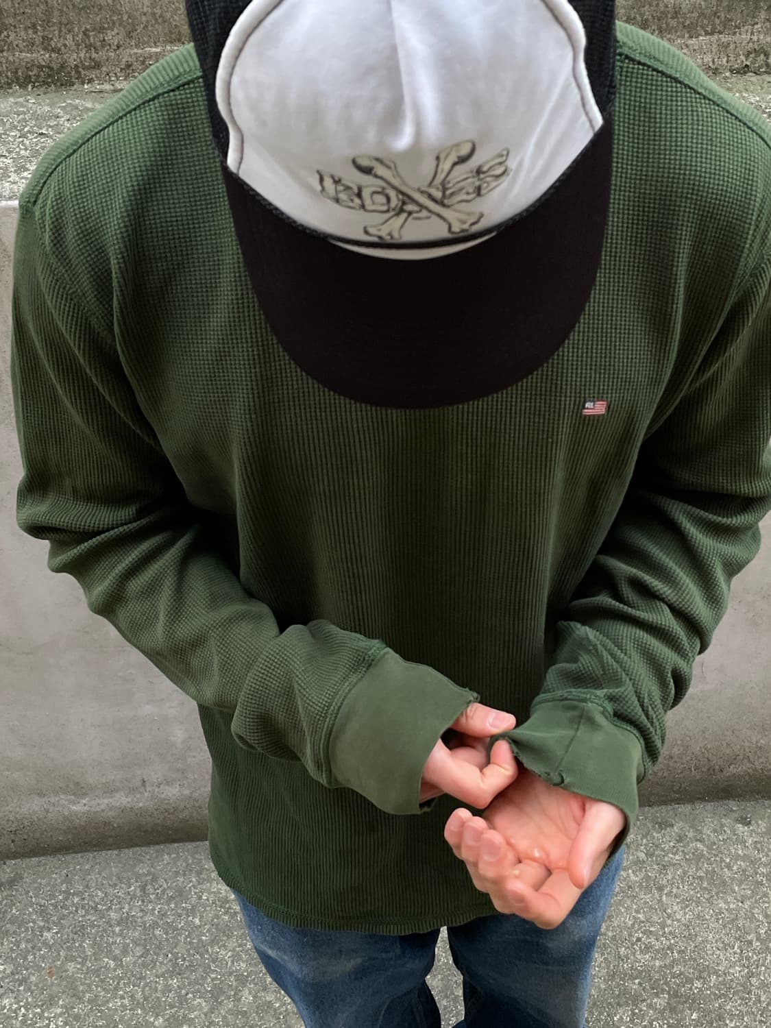 90-00s Polo jeans Distressed Thermal 상품이미지3