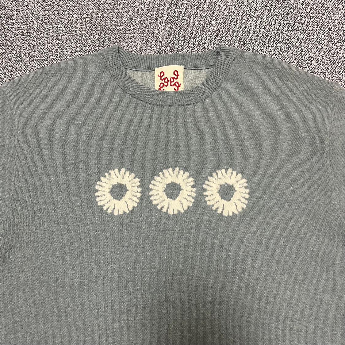 999humanity_Crewneck knit light blue 상품이미지3