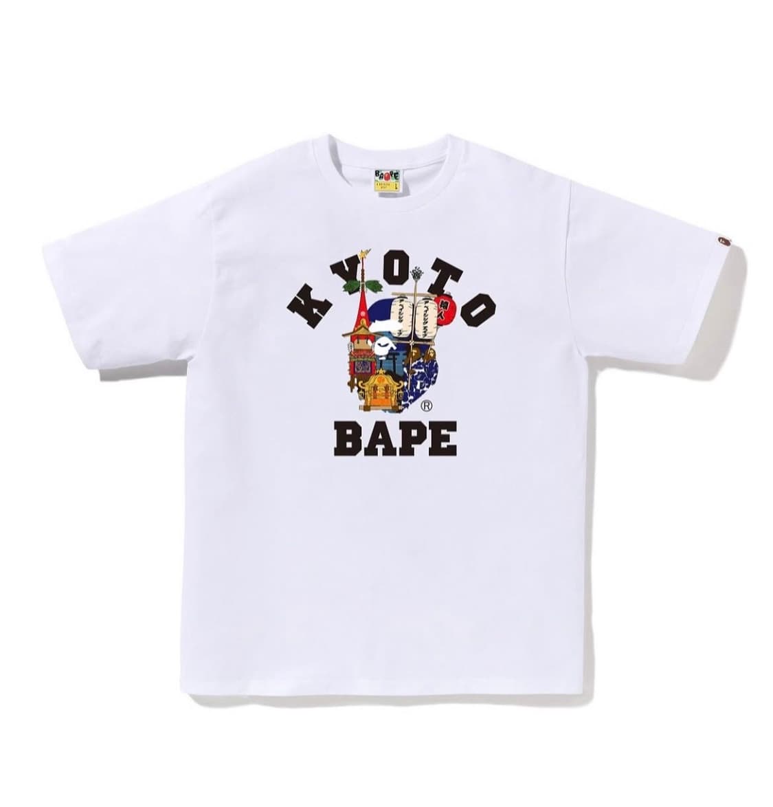 [XL, 2XL] 베이프 컬리지 로고 티셔츠 교토 한정 상품이미지1