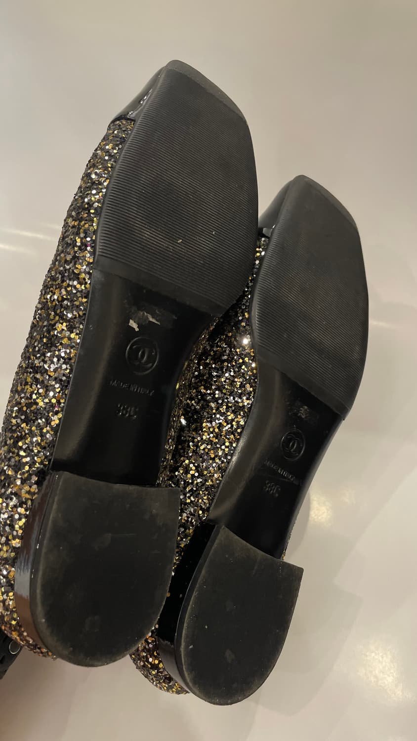 샤넬 글리터 펌프스 38C 상품이미지4