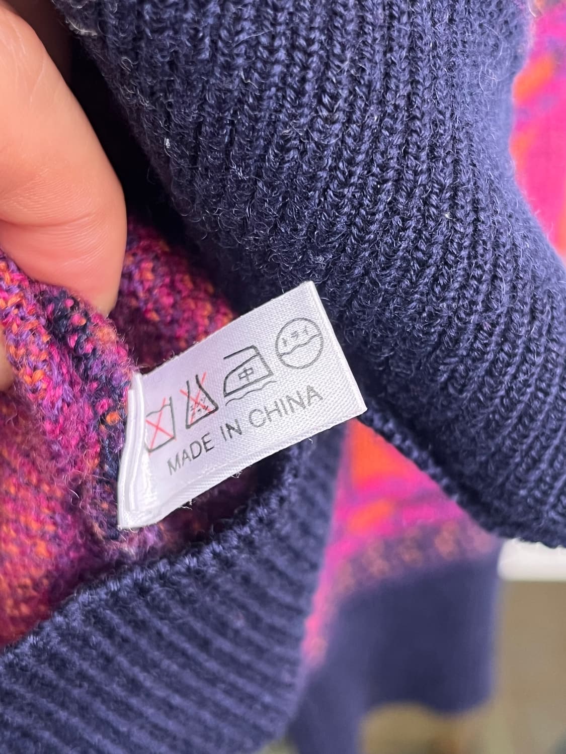 Dimanche 레트로 패턴 울 니트 스웨터 L 상품이미지6