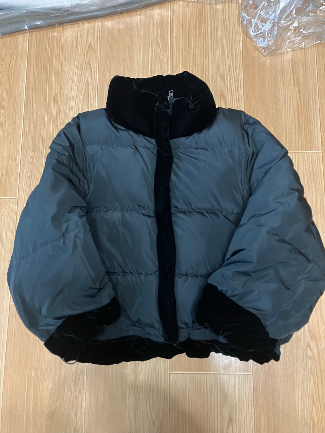 vtg reversible velvet padding 상품이미지2