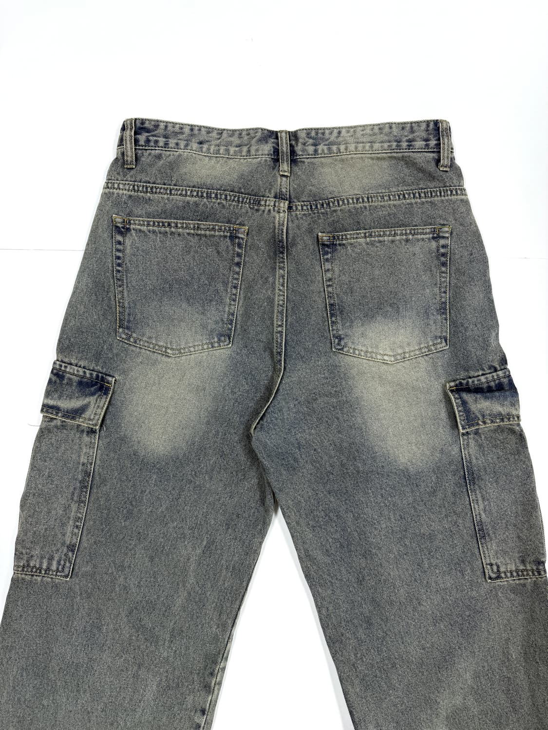 빈티지 워싱 카고 데님팬츠 상품이미지4