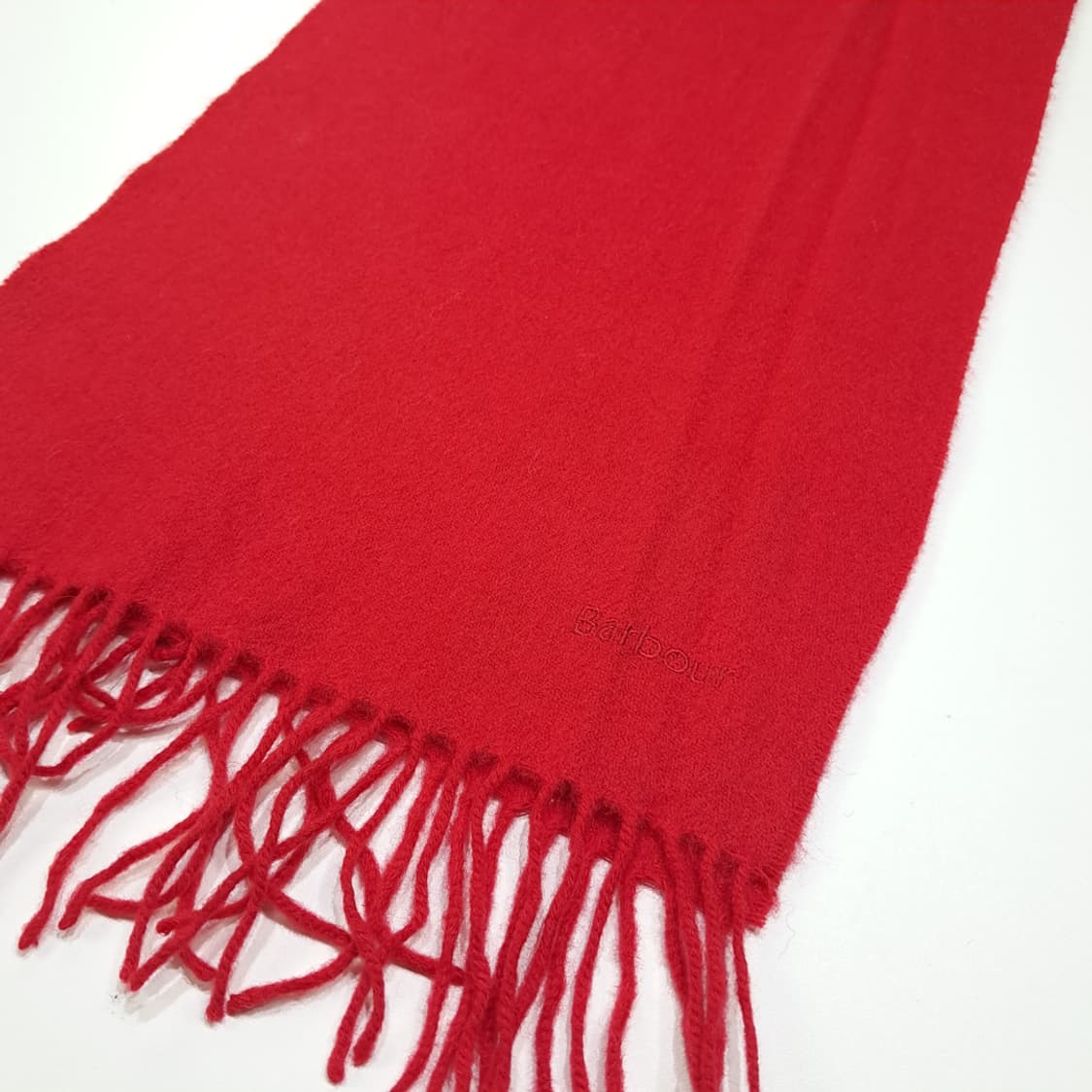 MX445 바버 레드 자수 머플러 목돌 상품이미지3