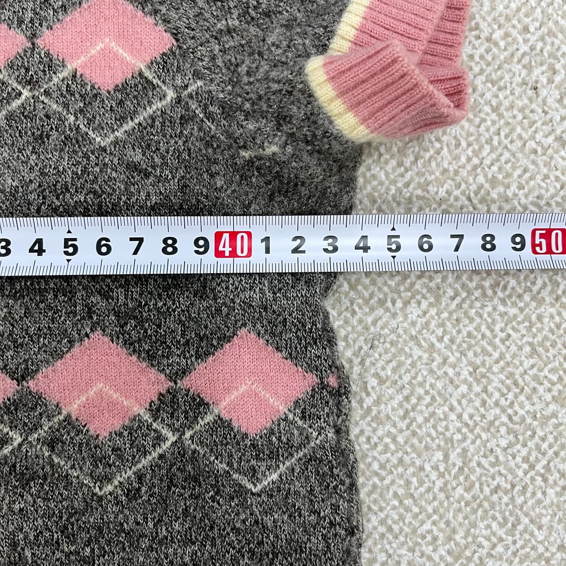 2 블랙앤화이트 여성 울 반팔 니트 0224M 상품이미지6