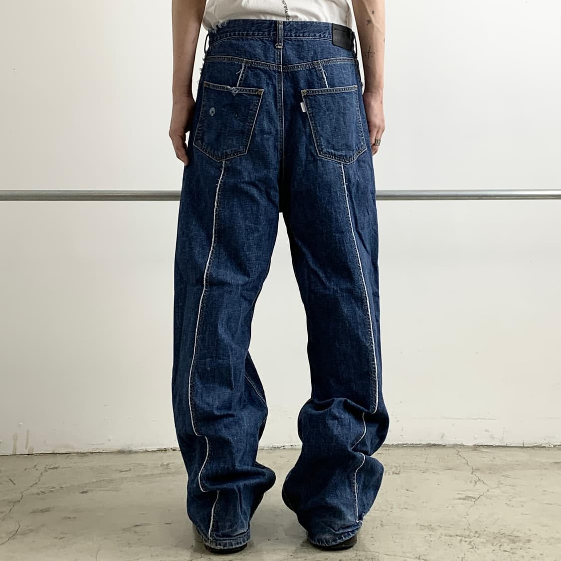 지에다 루즈핏 와이드 데님 팬츠 상품이미지6