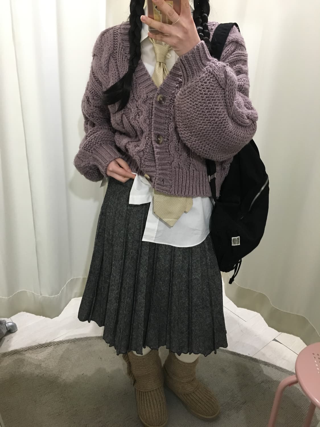 타로밀크티 꽈배기 가디건 상품이미지7