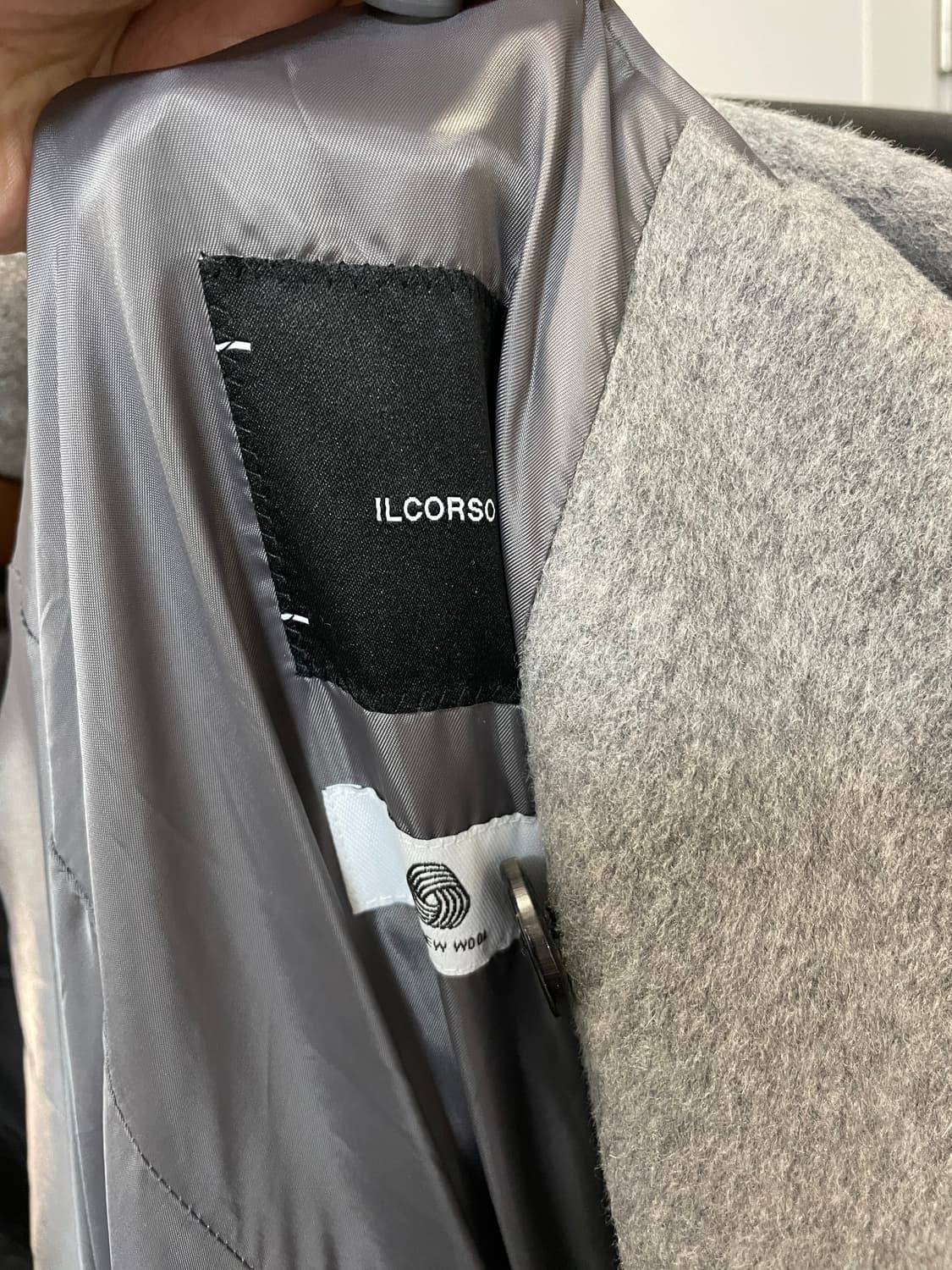 (100) 일 꼬르소 그레이 울 더블 코트 상품이미지4