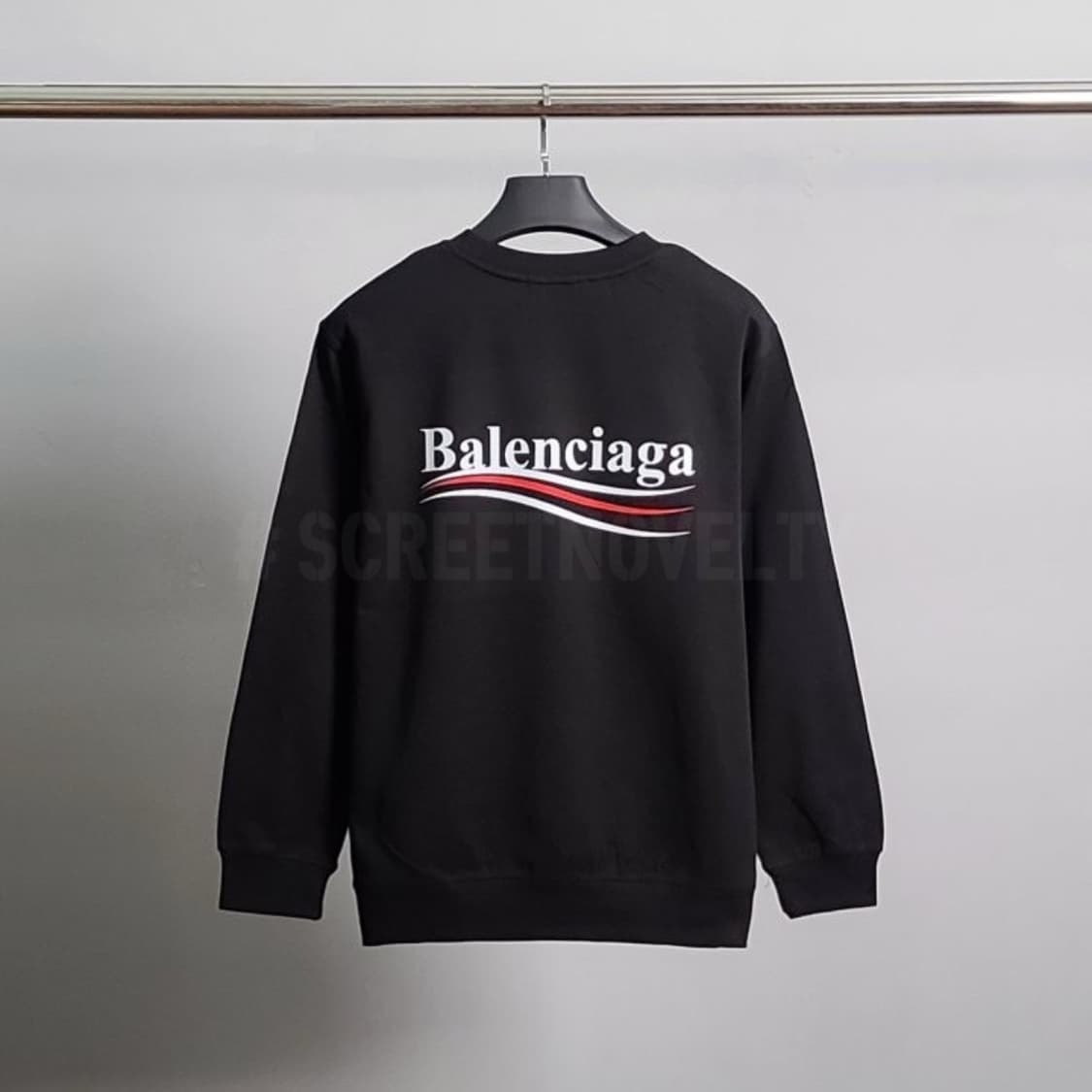 발렌시아가 레드웨이브 코튼 맨투맨 상품이미지1