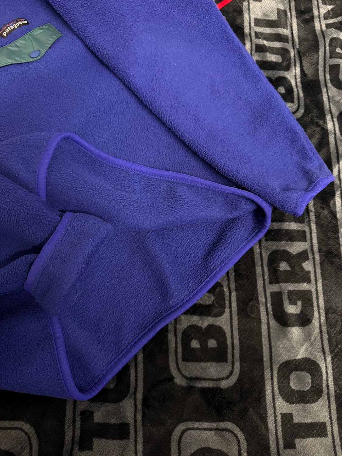 파타고니아 신칠라 스냅 티 풀 오버 블루 라이트 그린 메이드 인 자메이카 상품이미지5