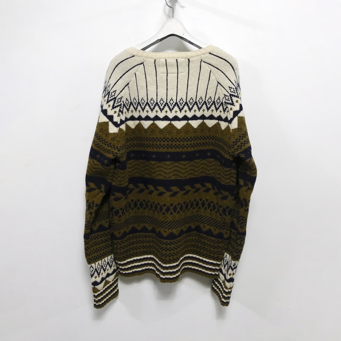 [L] DIESEL 디젤 노르딕 디자인 노카라 울 가디건 상품이미지7
