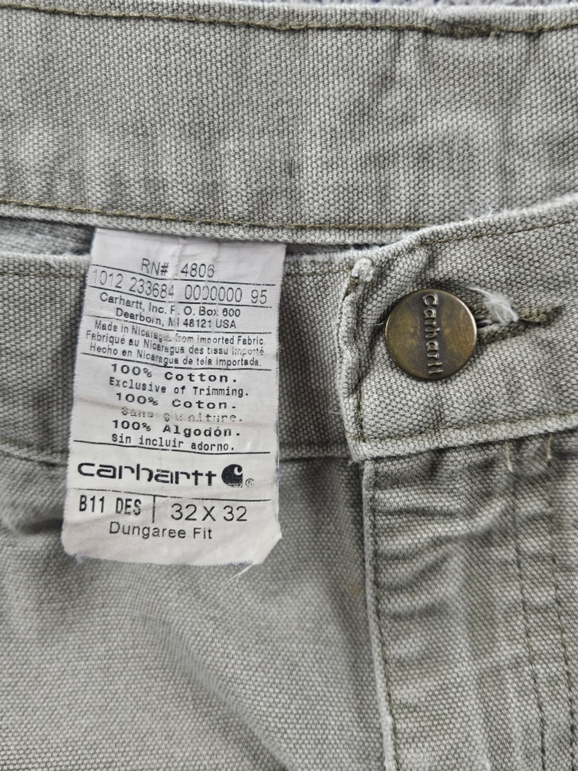 칼하트 리페어 덕 캔버스 카펜터 워크 팬츠 ( 32X32 )/ 11060 상품이미지7