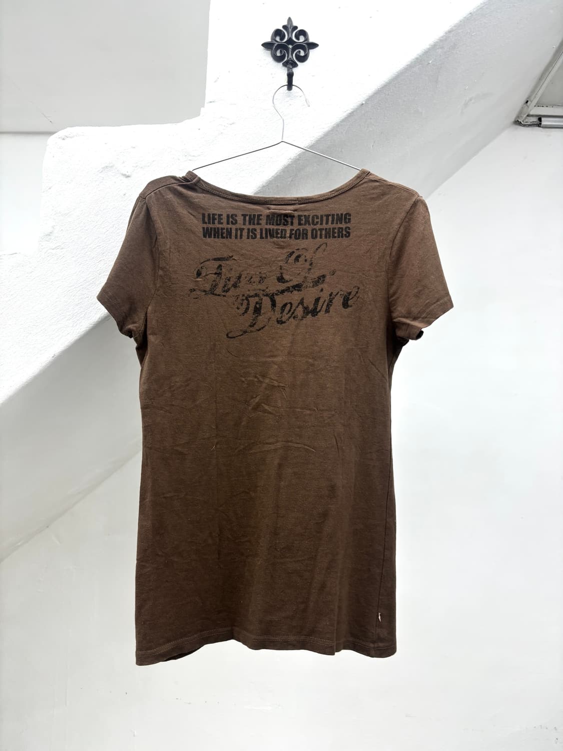 Colza brown y2k slim fit top   상품이미지6