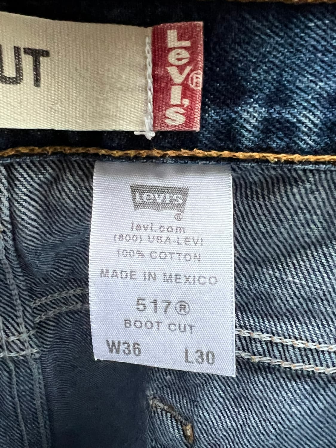 [36] 리바이스 517 부츠컷 빈티지 워싱 데님팬츠 중청 상품이미지10