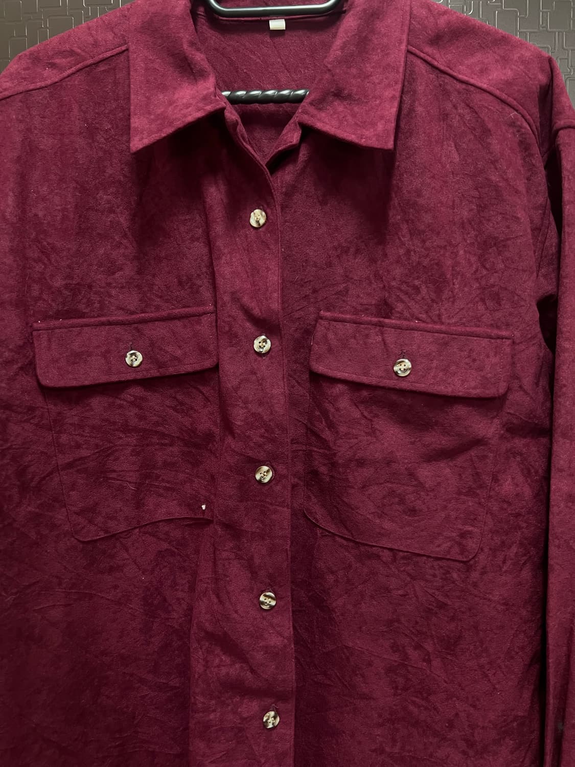 벨벳 레드 와인 셔츠 free 상품이미지2